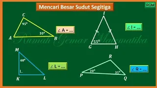 Mencari Besar Sudut Segitiga #segitiga  #sudut