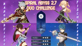 【GI】Spiral Abyss 2.7 Floor 12 - Electro Supremacy Duo Challenge Full Star Clear! Ft: Xingqiu