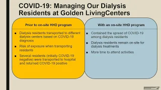 Webinar: Considerations for Managing Dialysis Nursing Home Residents During the COVID-19 Pandemic