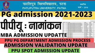 patliputra university pg admission 2021-2023 latest update