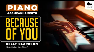 Because of You (Kelly Clarkson) - Piano playback for Cover / Karaoke (Male Key)