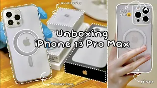 🍎Unboxing iPhone 13 Pro Max in silver (no talking) | ✨asmr