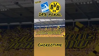 Borussia Dortmund mit Choreo vs. Schott Mainz 12.8.23 #dfbpokal #bvb #shorts