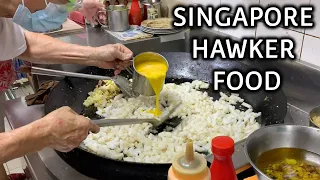 Famous Singapore Carrot Cake | SINGAPORE HAWKER FOOD (2021) - Singapore Street Food