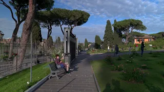 [4K HDR] Walk in the area of the Municipal Rose Garden at Aventine Hill | Rome, Italy | Slow TV