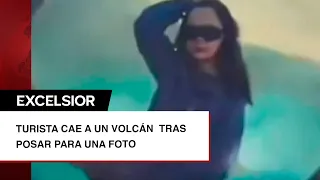 Turista muere tras caer a un volcán activo mientras posaba para una foto