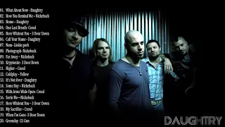daughtry, creed, nickelback, and 3 doors down (best song compilation)