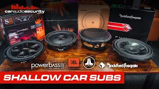 12" Shallow Mount Car Subwoofers: JBL, JL Audio, Powerbass, Rockford Fosgate  | Car Audio & Security