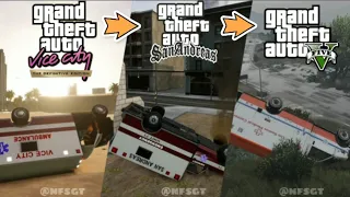 Evolution of "ambulance upside down" in GTA Games!