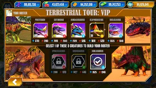 TERRESTRIAL TOUR: VIP 4 DEFEAT 1 WIN | JURASSIC WORLD THE GAME