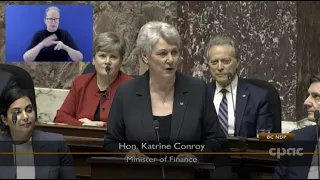 British Columbia Finance Minister Katrine Conroy delivers provincial budget – February 22, 2024