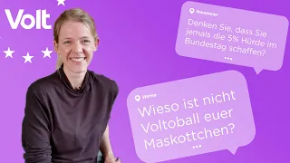 "Wieso ist nicht Voltoball euer Maskottchen?" - Rebekka Müller (Volt) im Jodel-Verhör!