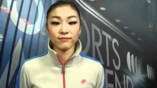 2011 Worlds  Yuna Kim interview after SP