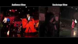 Franz Harary Illusionist Magician; Split Screen MEGA MAGIC Backstage