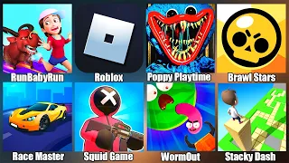 Squid Game,Roblox,Poppy Playtime,Brawl Stars,Race Master,Хагги Вагги,Роблокс,Игра в Кальмара