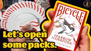 Sparrow Hanafuda Bicycle Playing Cards! Let's check these beautiful cards out!