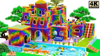 Satisfying Relaxing Magnet | Build Million Dollar Castle House Has Big Garden And Swimming Pools