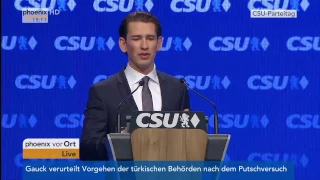 CSU-Parteitag: Gastrede von Sebastian Kurz am 04.11.2016