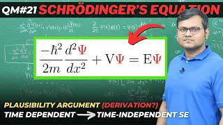 SCHRÖDINGER'S EQUATION (Derivation) - Plausibility Argument & Time-Independent SE Derivation