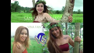 San Sanana Ost Asoka Versi Parodi India Vina Fan VS Ria Prakash Part 2|Tim mana favoritmu???