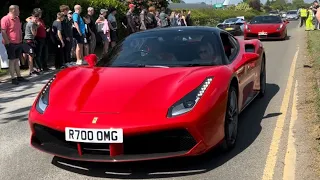 Supercars and modified cars leaving supercar fest day 2