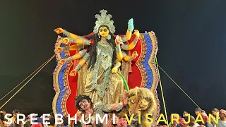 SREEBHUMI DURGA PUJA 2023 VISARJAN।বিশাল শোভাযাত্রায় শ্রীভূমির দুর্গা বিসর্জন।DURGA PUJA 2023