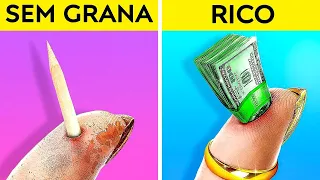 RICO VS. SEM GRANA || Situações Engraçadas e Truques Legais, por 123 GO! GOLD