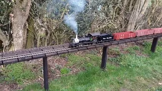 Accucraft Coal Fired  C25 Tests the First Section of New Track