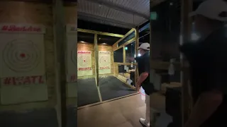 A bit of gentle axe throwing at box park Wembley.