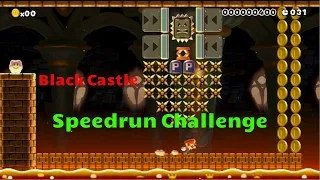 Super Mario Maker Black Castle Speedrun Challenge (Very hard)