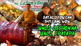 EAT ALL YOU CAN 349 PESO LANG IN LASAM'S DINER SA VALENZUELA W/ UNLI LECHON,C.PATA,ROAST BEEF,MORCON