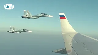 ВВС России охраняют самолет с президентом Путиным. #putin #vladimirputin #russia