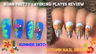 Layered Stamping Summer & Autumn Nail Designs | Born Pretty