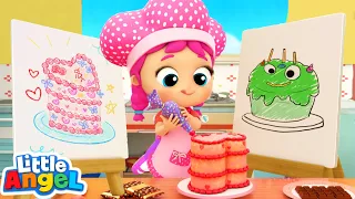 Jill Bakes a Princess Cake! | Jill's Playtime | Little Angel Kids Songs & Nursery Rhymes