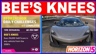 Forza Horizon 5 BEES KNEES Forzathon Daily Challenges Earn 50k Skill Score any Vehicle from the 2000