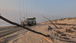 Hard Fishing and Hard Driving . Camping and fishing  Padre Island National Seashore 05/09/2024