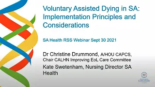 Voluntary Assisted Dying – 30 September 2021