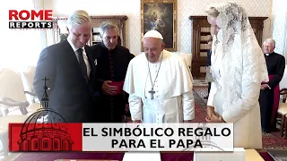 Belgian King Philippe and Queen Mathilde meet with Pope Francis