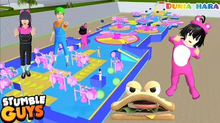 Baby Celine ikut Stumble Guys Map Baru  Muncul Sandwich Raksasa 🥪🥪 Yuta Panik | Sakura School Games