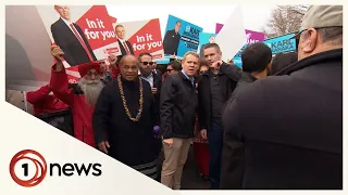 Chris Hipkins heckled by protesters at Auckland market walkabout