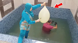 SLİME PRANK! İn Bath KEREM Onto ONE Pail SLİME POUR Joke