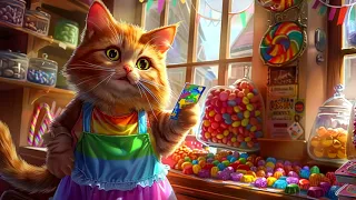Caution！🍭🍭🍭Candy Catzilla is just ahead! #cutecat #catlover #catvideos