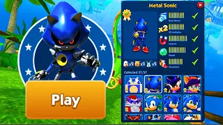 Sonic Dash - Metal Sonic Unlocked and Fully Upgraded - All Characters Unlocked - Run Gameplay