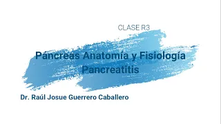 Páncreas y pancreatitis. Dr Josué Guerrero.