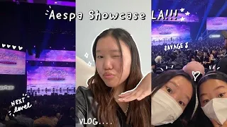 [kpop concert vlog] aespa showcase LA, good Korean food + grwm!
