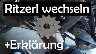 Ritzerl wechseln + Kette spannen / Erklärung