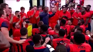 Dino Babers Hyped Up Talking To The Team After The Syracuse Orangemen Upsets The Clemson Tigers