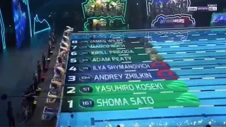 Adam Peaty sigla il nuovo record europeo e mondiale neo 100m rana in vasca corta: 55.49