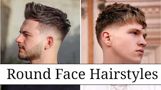 Top 10 BEST Hairstyles For Men With ROUND Face 2024 | Round Face Hairstyles For Men | #MensHair2024