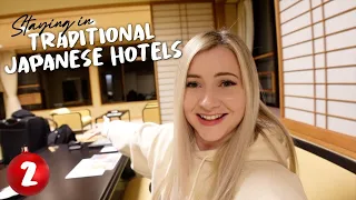 japan travel vlog ♨️ room tour of a traditional japanese hotel 🍜